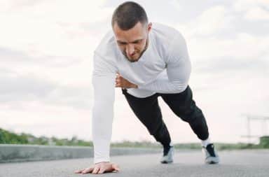 a guy who is working out