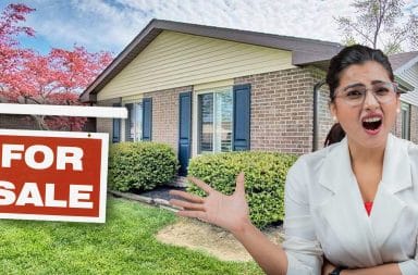 woman who is mad at the house is for sale sign