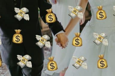 money at the wedding