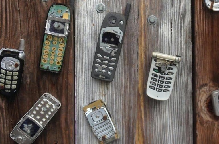 old cell phones, busted flip phones