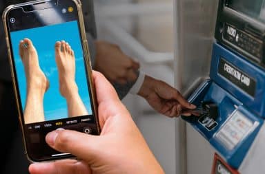 feet pics at the ATM