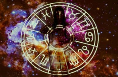 Tie dye astrological chart