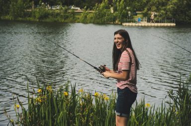 Fishing woman