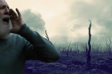 man yelling apocalypse