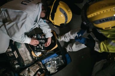 Men with hard hats