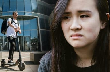 the scooter man is disappointing her