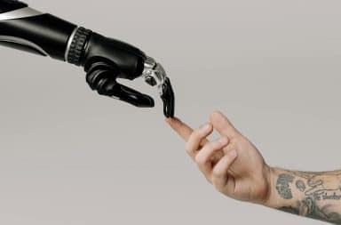 AI hand with human