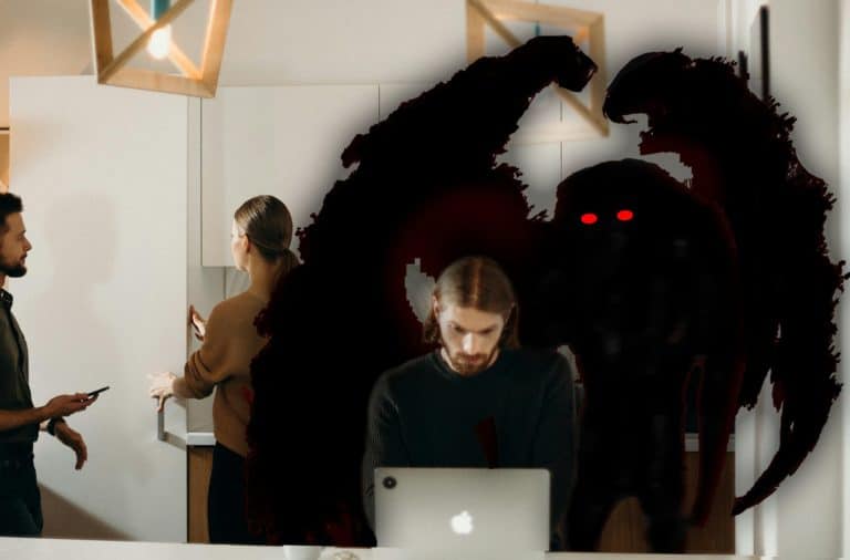 mothman in the office