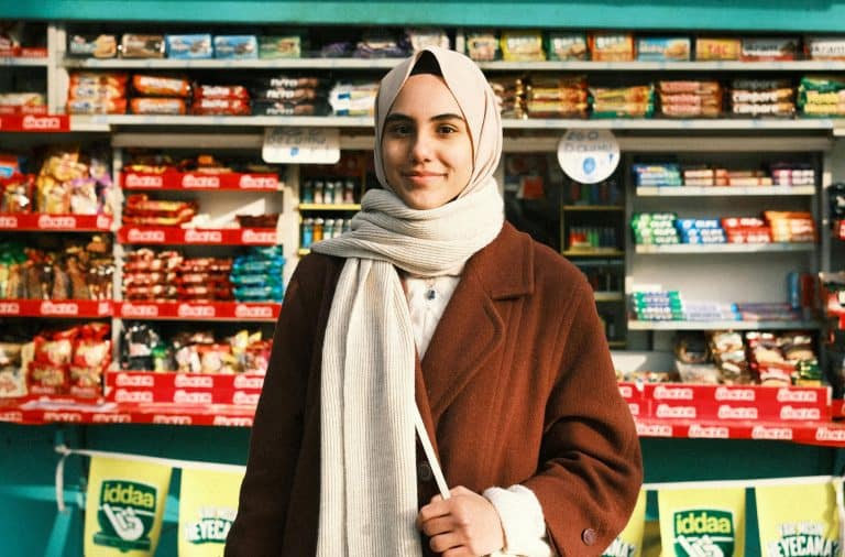 woman getting a candy