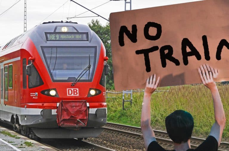 no train protest