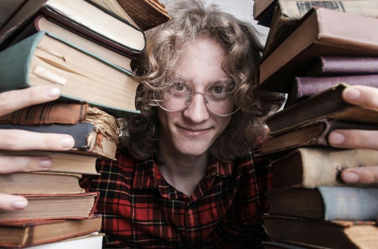 someone's holding the books!