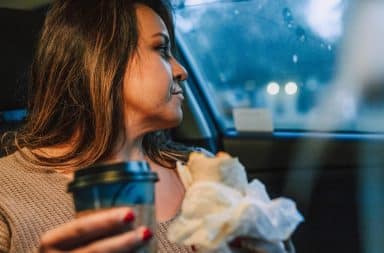 sitting in da car with food, what a fucked up situation, christ, how did it get to this point?