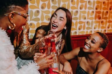 friends laughing over some drinks