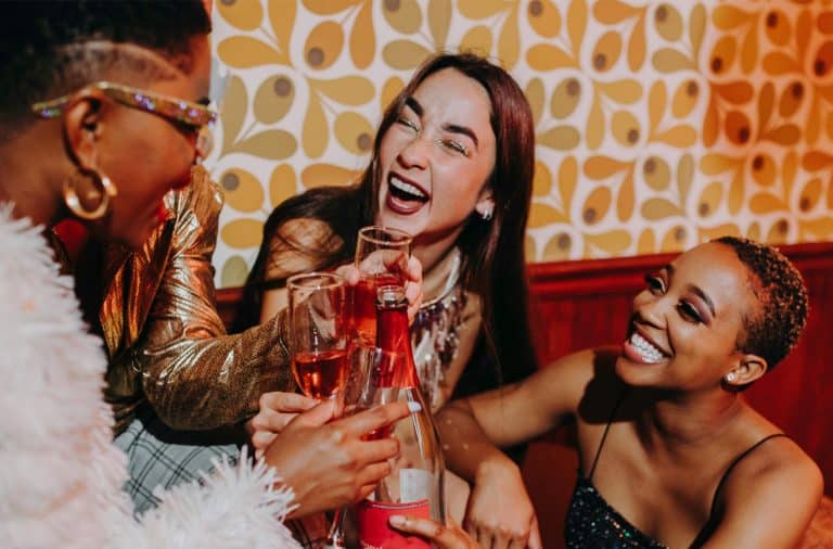 friends laughing over some drinks