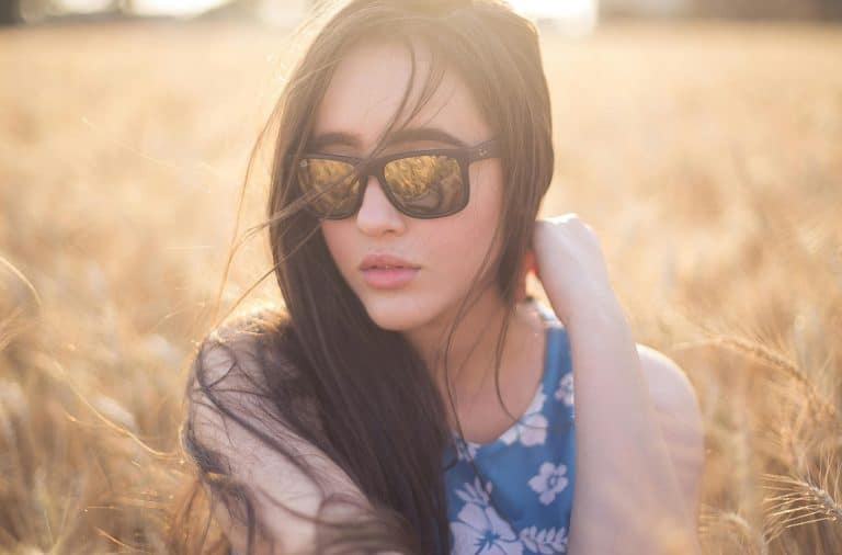 someone wearing sunglasses