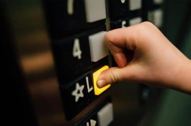 elevator button press