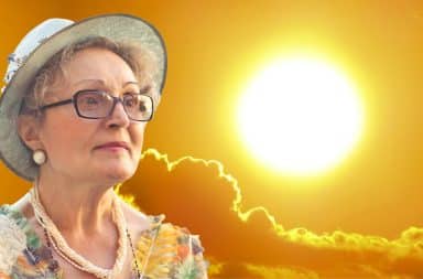 grandma on a hot day
