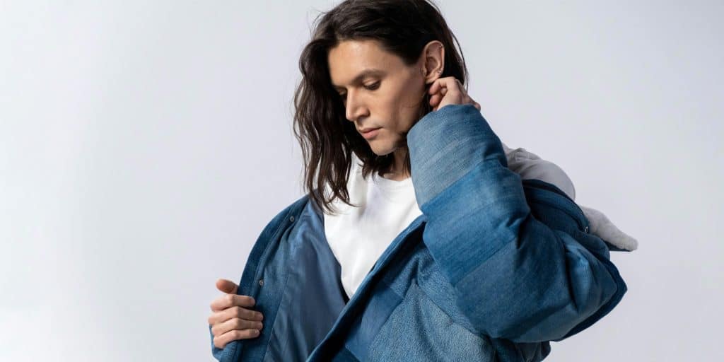 long hair man look at him