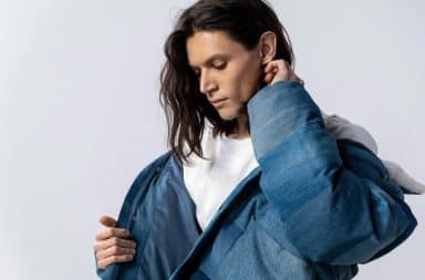 long hair man look at him