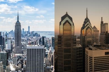 NYC and Philly, two of the cities