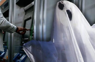 ghost at the bank oh no oh hell