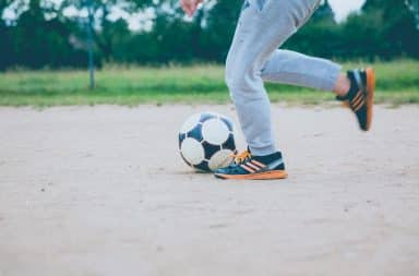 Soccer ball kick