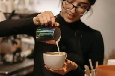 barista in a cafe