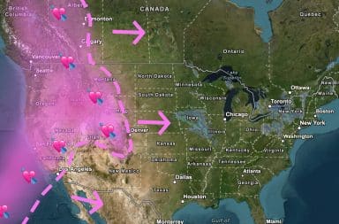 love weather on the map