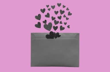 valentine in black and white