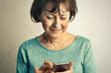 woman phone