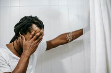 Man in shower