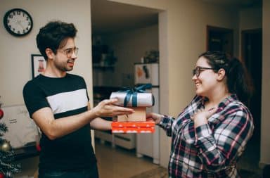 couple with gifts