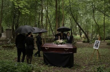 funeral in forest