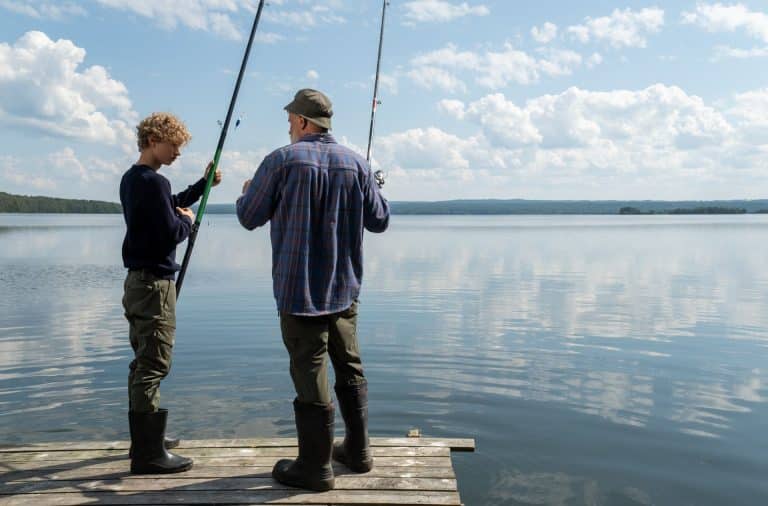 two men fishing
