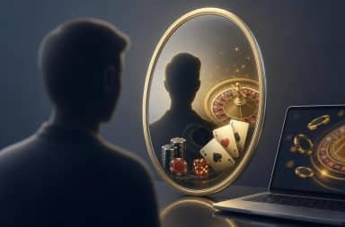 Mirror reflection with playing cards
